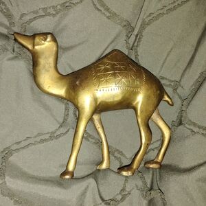 Elegant Brass Camel Figurine